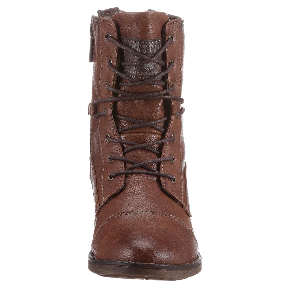 Mustang Shoes Schnürstiefelette Mit Schaftumspielender Schnürung Online Kaufen