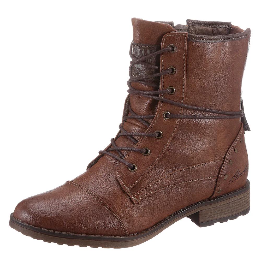 Mustang Shoes Schnürstiefelette mit schaftumspielender Schnürung online kaufen