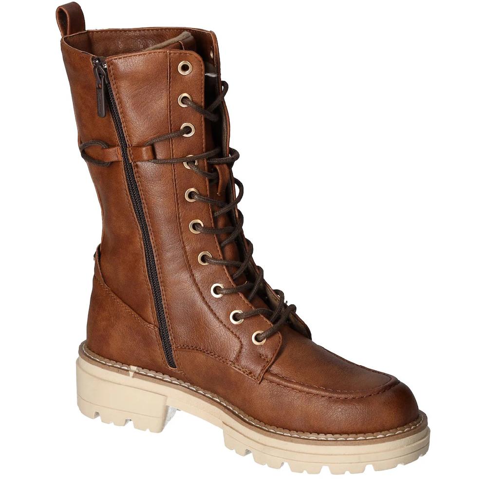 Mustang Shoes Schnürstiefelette Reißverschluss-Boots Schnürboots Kurz-Stiefel Mit Blockabsatz Online Kaufen