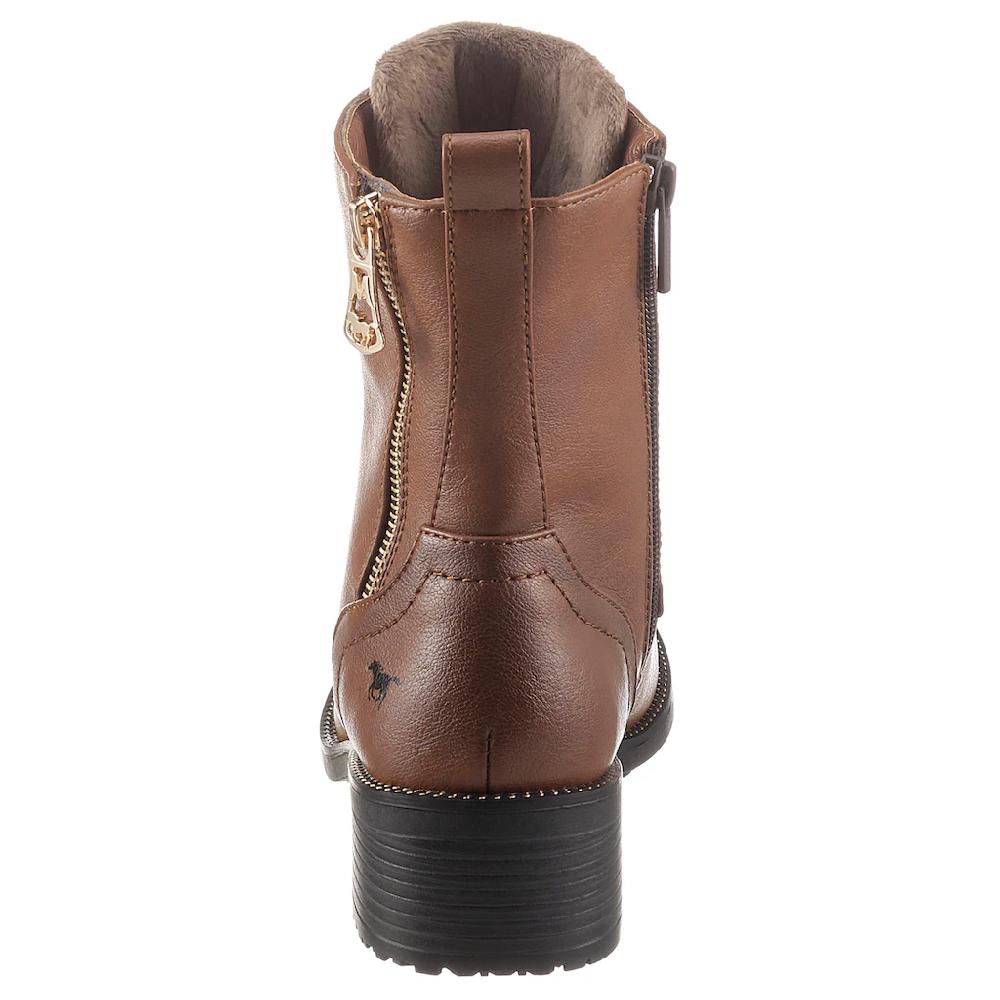 Mustang Shoes Schnürstiefelette Schnürboots Blockabsatz Mit Praktischem Innenreißverschluss Bestellen