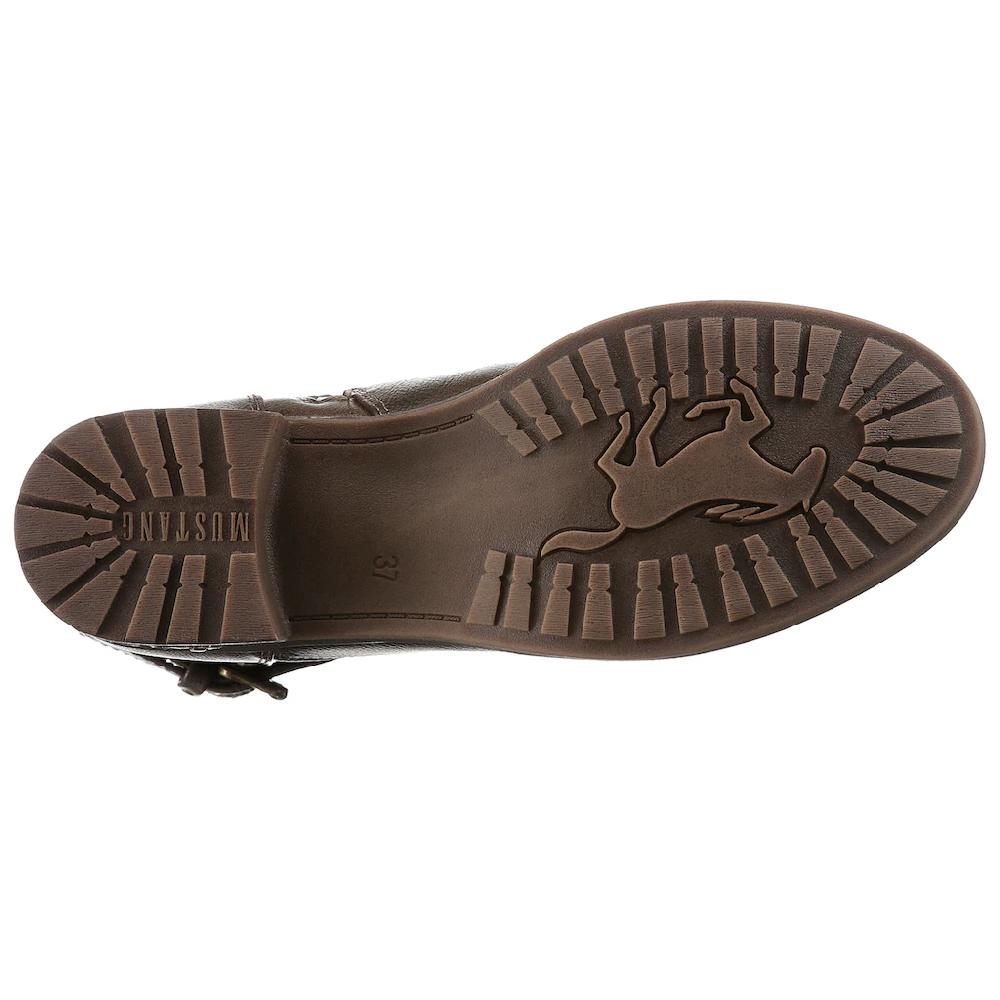 Mustang Shoes Schnürstiefelette Stiefelette Herbstschuh Mit Zierriemchen Am Schaft Online Kaufen