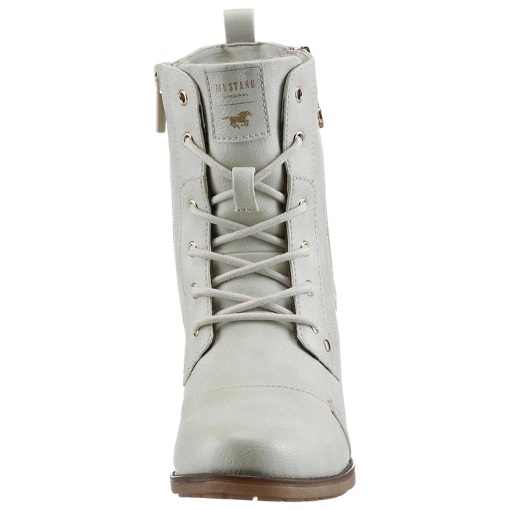 Mustang Shoes Schnürstiefelette Stiefelette Herbstschuh Mit Zierreißverschluss Außen Online Kaufen