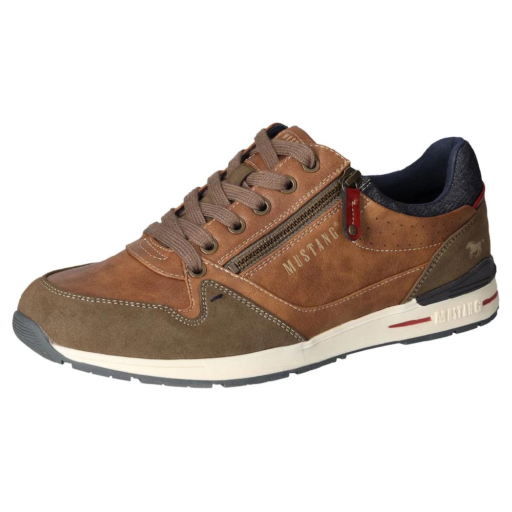 Mustang Shoes Sneaker Freizeitschuh Schnürschuh Mit Außenreißverschluss