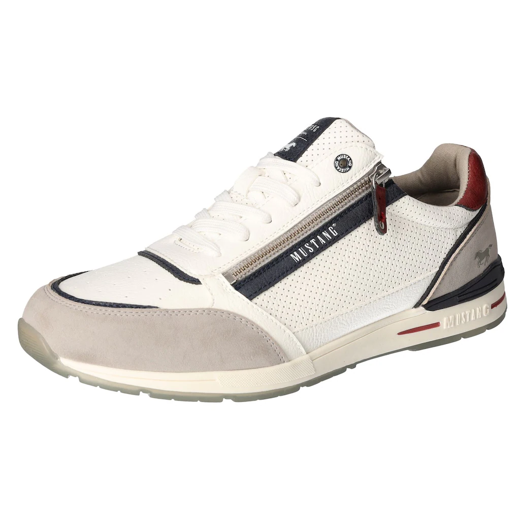 Mustang Shoes Sneaker mit Außenreißverschluss Freizeitschuh Halbschuh Schnürschuh online kaufen