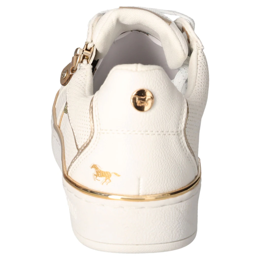 Mustang Shoes Sneaker Plateausneaker Schnürschuh Mit Metallic Details ▷ Für