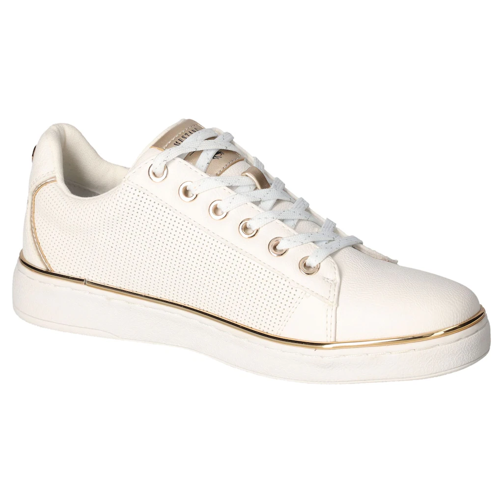 Mustang Shoes Sneaker Plateausneaker Schnürschuh Mit Metallic Details ▷ Für