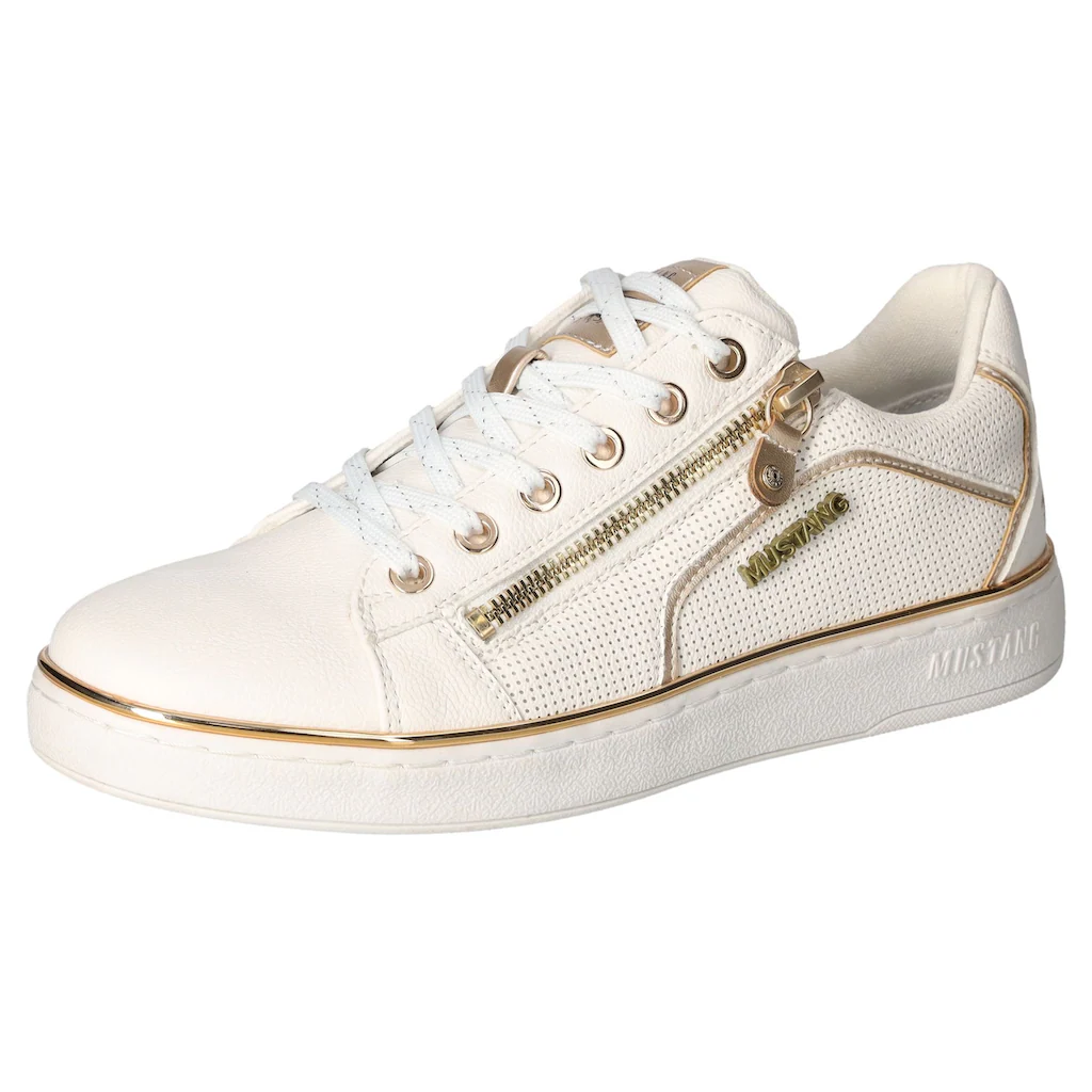 Mustang Shoes Sneaker Plateausneaker Schnürschuh mit Metallic Details ▷ für