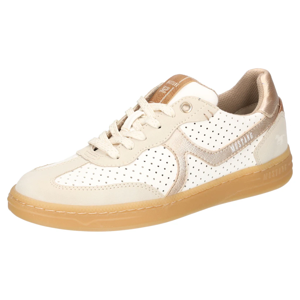 Mustang Shoes Sneaker Retro Sneaker Schnürschuh mit modischen Applikationen