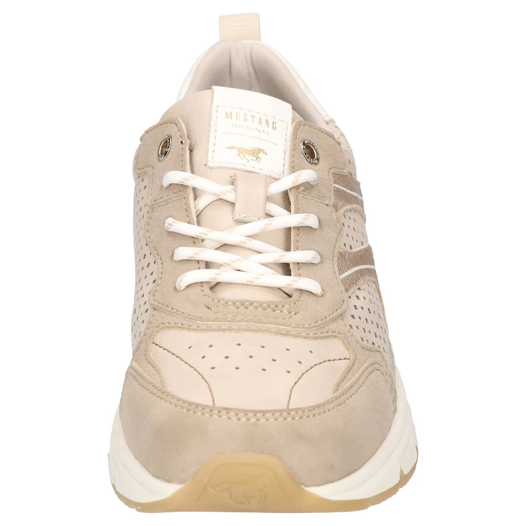 Mustang Shoes Sneaker Slipper Schnürschuh Mit Modischer Lochung