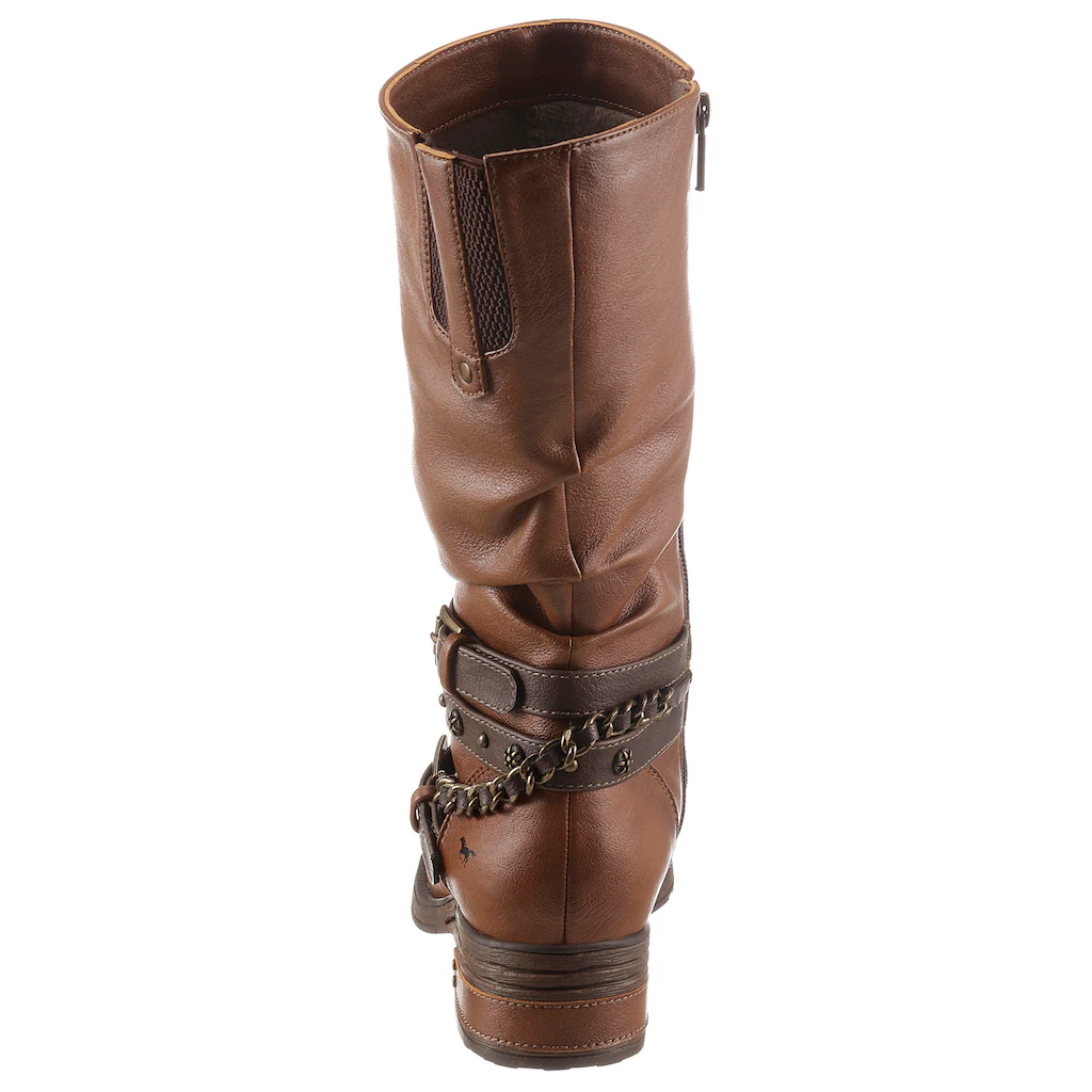 Mustang Shoes Stiefel Mit Nietenband Und Zierkette Online Bestellen