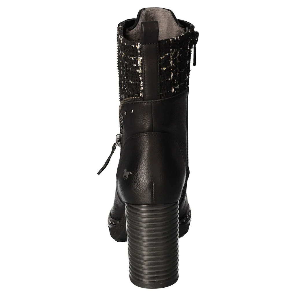Mustang Shoes Stiefelette Bikerboots Plateaustiefelette Mit Innenreißverschluss Bestellen