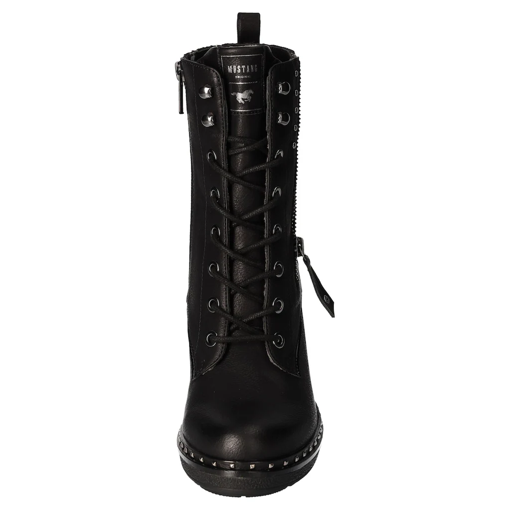 Mustang Shoes Stiefelette Bikerboots Plateaustiefelette Mit Innenreißverschluss Bestellen