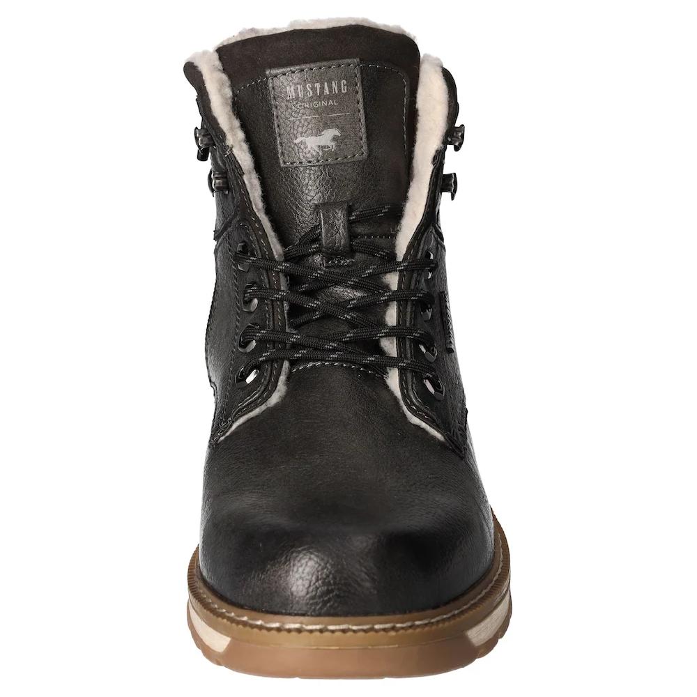 Mustang Shoes Winterboots Casusalmode Schnürboots Winterstiefel Mit Ösen Und Logo-Aufnäher Bestellen