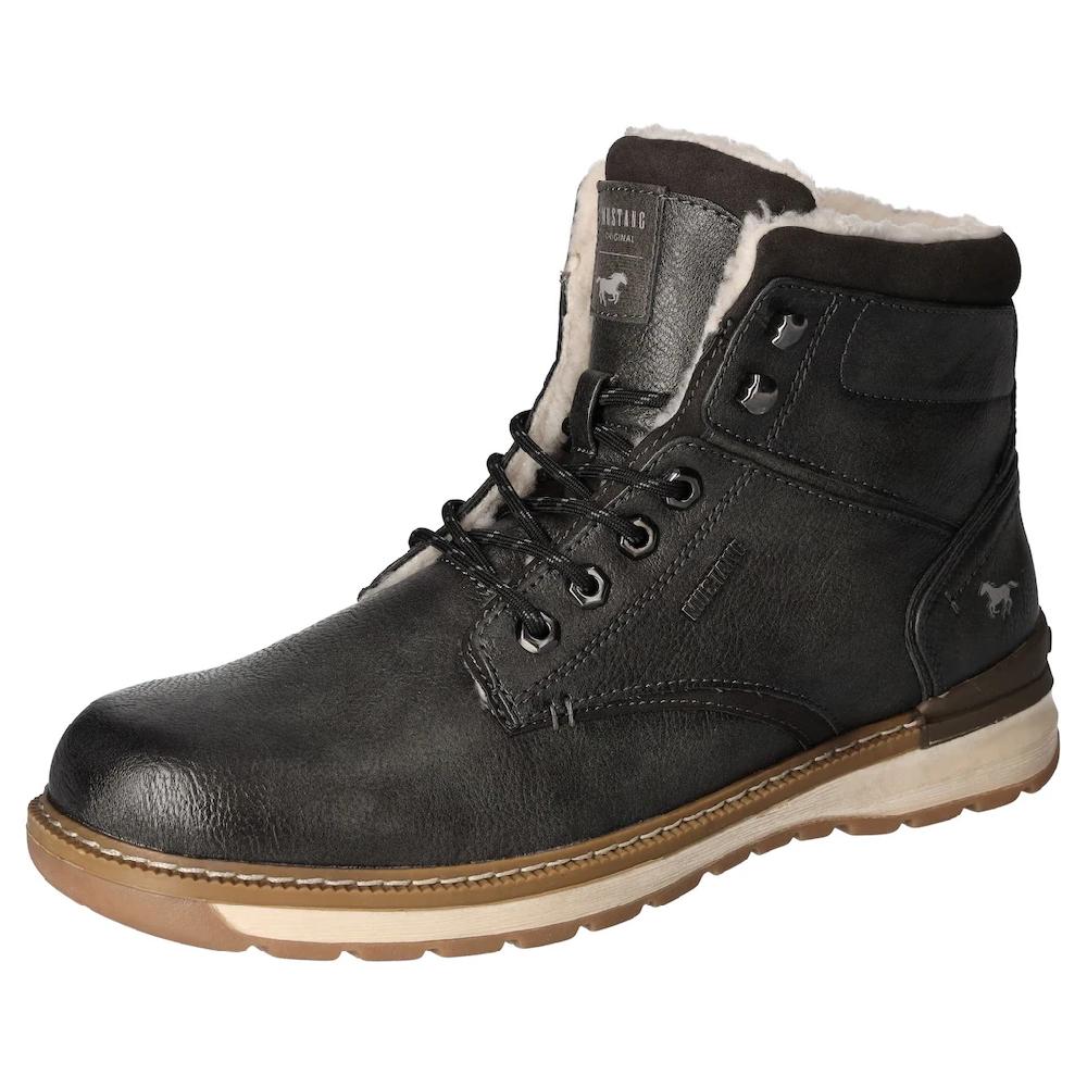 Mustang Shoes Winterboots Casusalmode Schnürboots Winterstiefel mit Ösen und Logo-Aufnäher bestellen