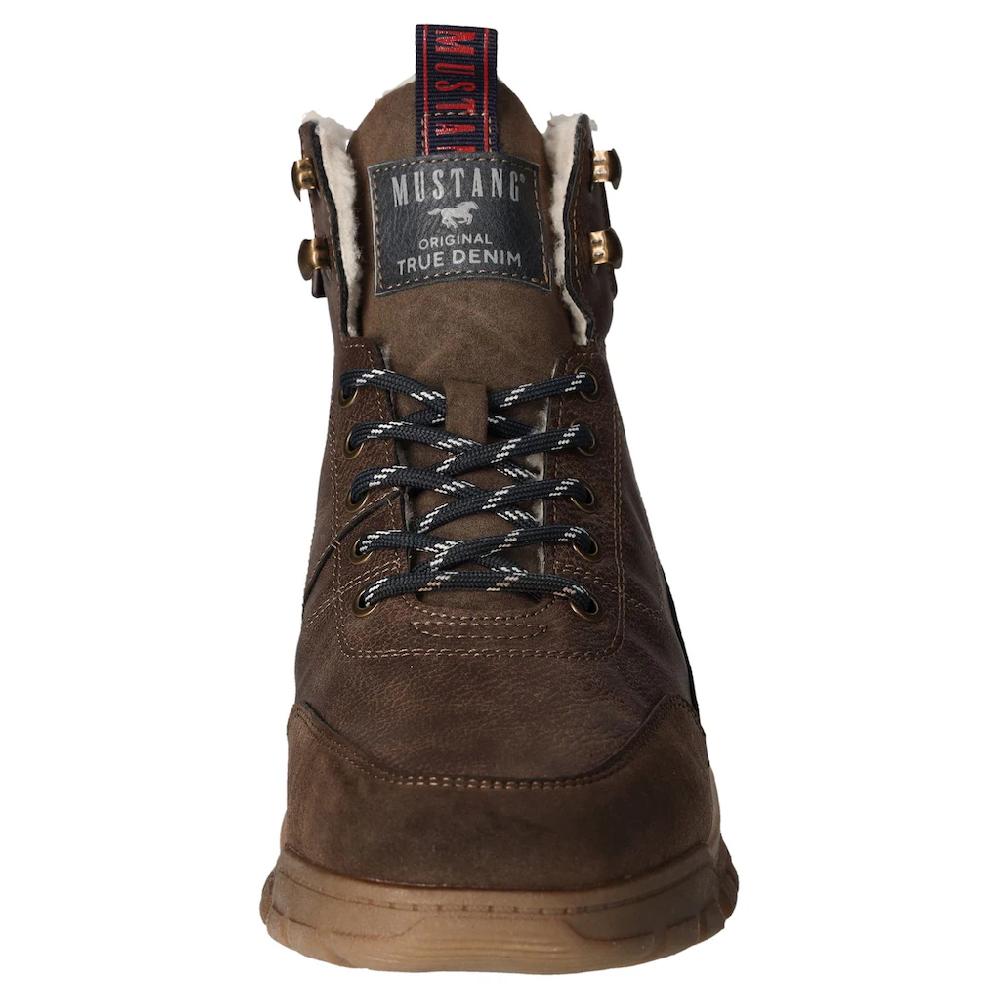 Mustang Shoes Winterboots Keilabsatz Schnürboots Stiefelette Mit Kontrastbesatz Kaufen