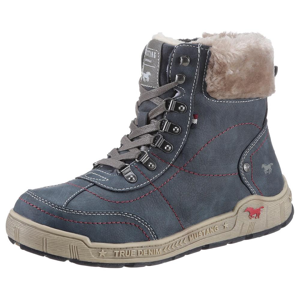 Mustang Shoes Winterboots mit Kunstfellkragen in Weite G = weit ▷ für