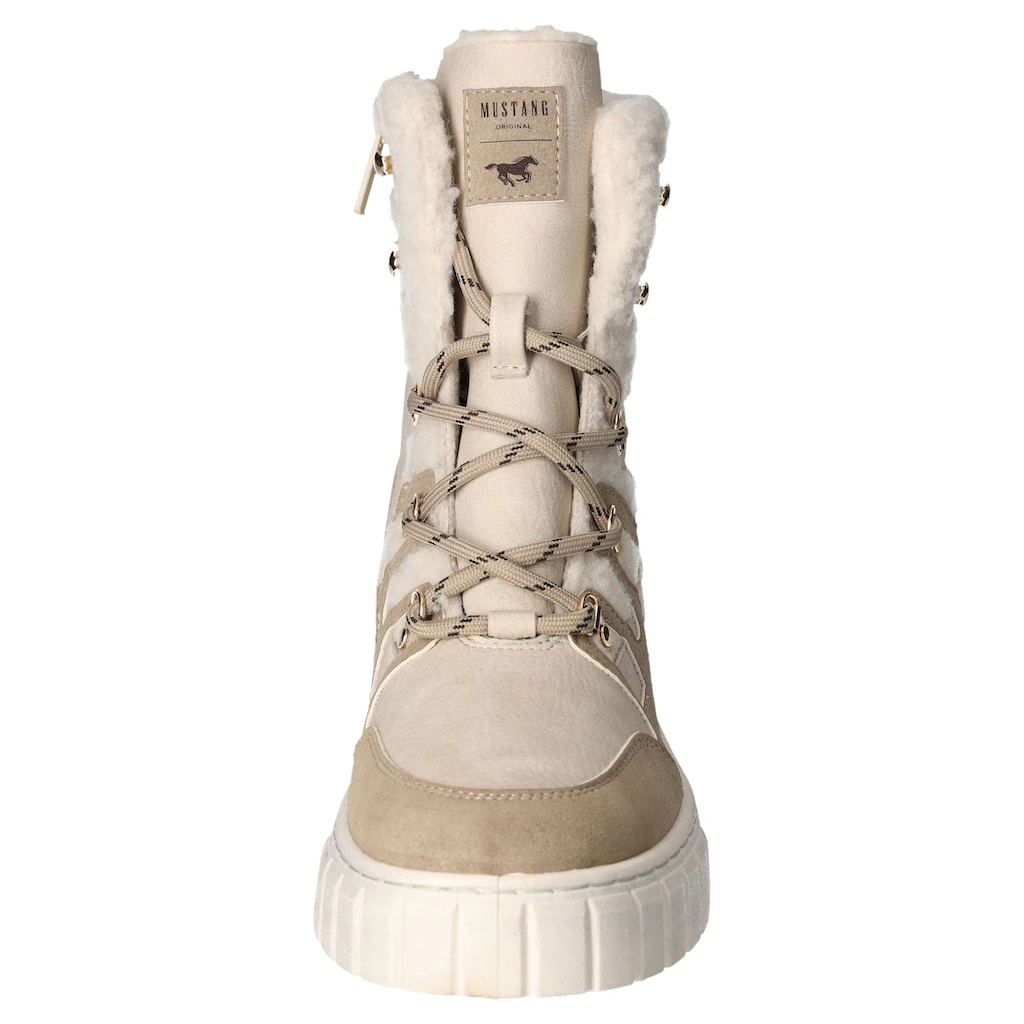 Mustang Shoes Winterboots Schnürboots Plateauboots Snowboots Mit Anziehlasche ▷ Für
