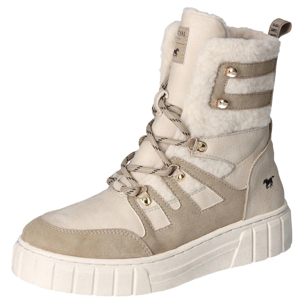 Mustang Shoes Winterboots Schnürboots Plateauboots Snowboots mit Anziehlasche ▷ für