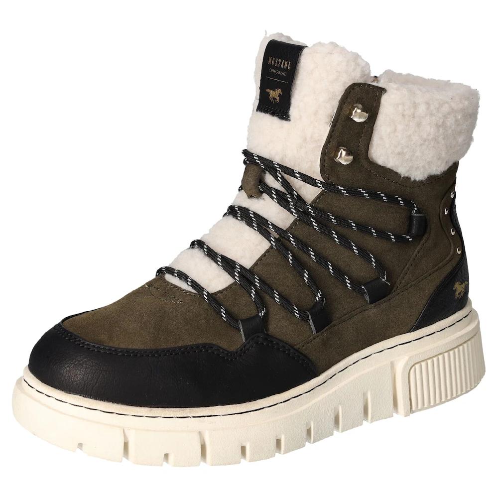 Mustang Shoes Winterboots Schnürboots Snowboots mit praktischem Innenreißverschluss