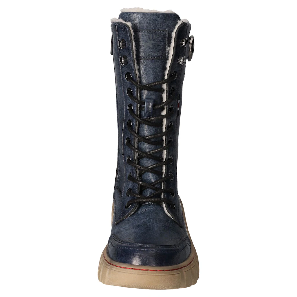 Mustang Shoes Winterboots Schnürboots Snowboots Profilsohle Mit Innenreißverschluss Kaufen