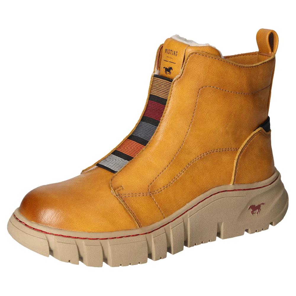 Mustang Shoes Winterboots Stiefelette Plateauboots mit Gummizug für guten Sitz kaufen