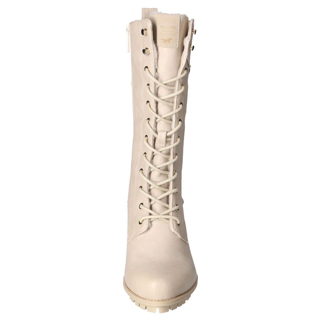 Mustang Shoes Winterstiefel Absatzstiefel Profilsohle Mit Zusätzlichem Innenreißverschluss Online Bestellen