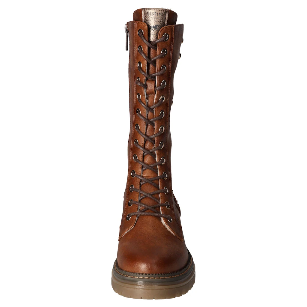 Mustang Shoes Winterstiefel Schnürstiefel Winterboots Mit Innenreißverschluss Online Bestellen