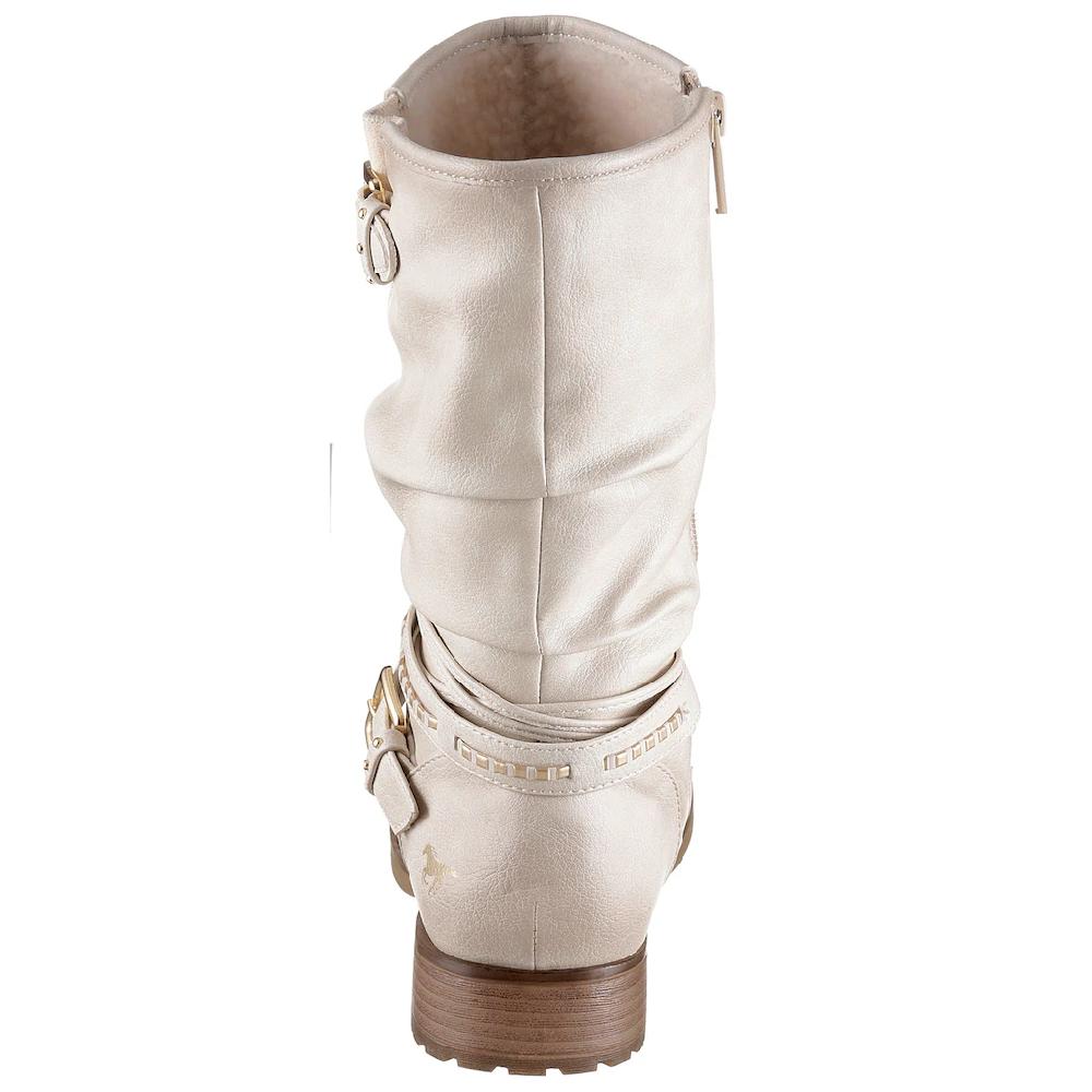 Mustang Shoes Winterstiefel Stiefelette Winterboots Mit Zierschnallen Am Slouchy Schaft Online Kaufen