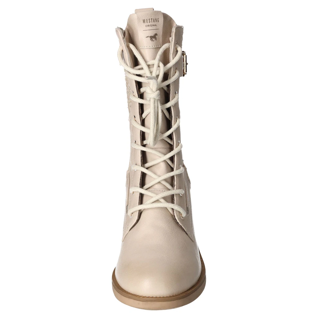 Mustang Shoes Winterstiefelette Plateaustiefelette Schnürboots Mit Praktischem Innenreißverschluss Kaufen