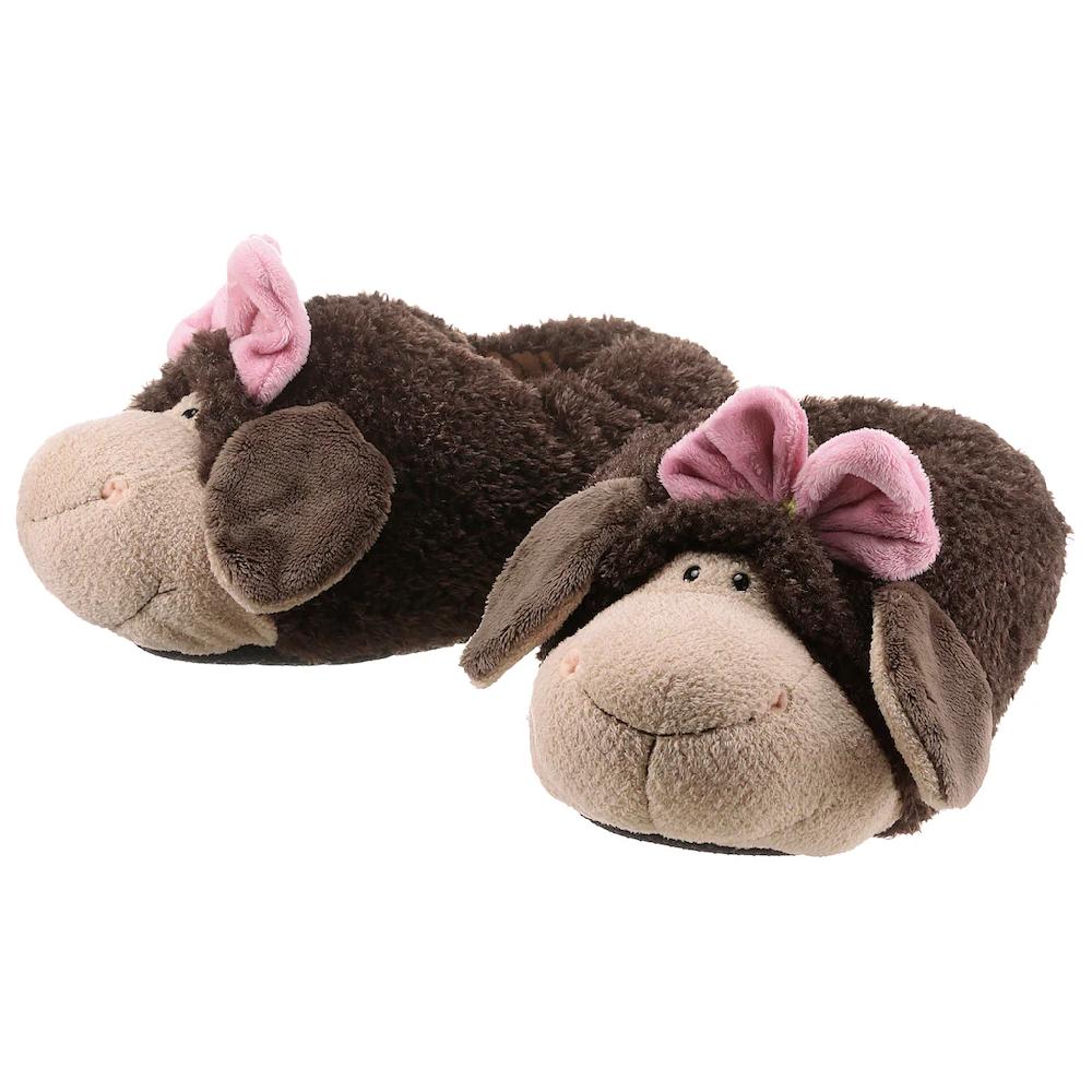 Nici Plüsch Hausschuhe »JOLLY Coco« mit hübscher Schleife ▷ für
