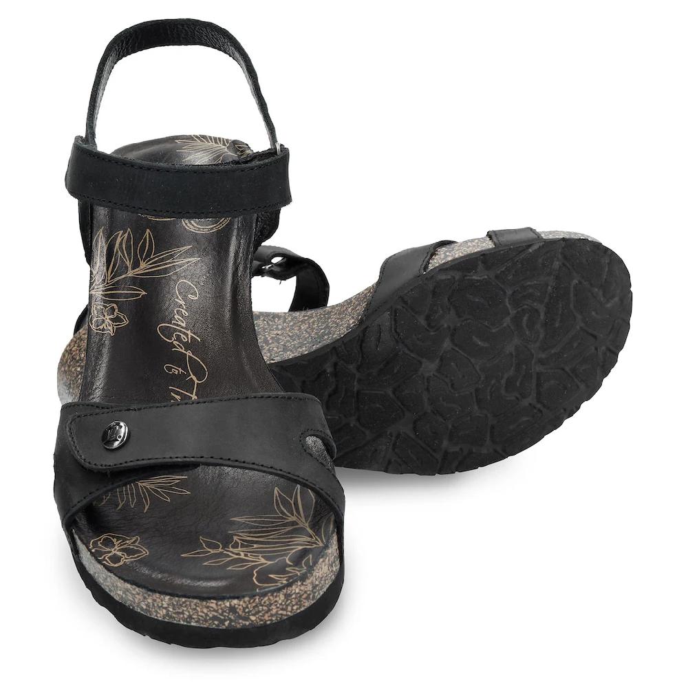 Panama Jack Keilsandalette »Julia« Sommerschuh Sandale Klettschuh Mit Weicher Lederinnensohle