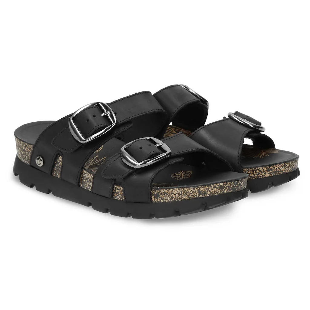 Panama Jack Pantolette »Shirley« Sommerschuh Hausschuh Strandschuh mit Schnallenverschlüssen