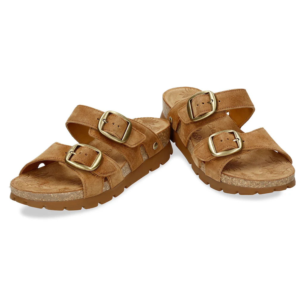 Panama Jack Pantolette »Shirley« Sommerschuh Schlappen Hausschuh Mit Schnallenverschlüssen