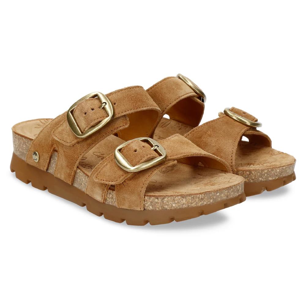 Panama Jack Pantolette »Shirley« Sommerschuh Schlappen Hausschuh mit Schnallenverschlüssen