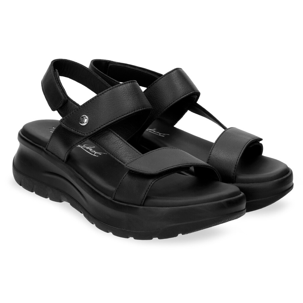Panama Jack Plateausandale »Noor« Sandalette Sommerschuh Klettschuh mit gepolsterter Innensohle