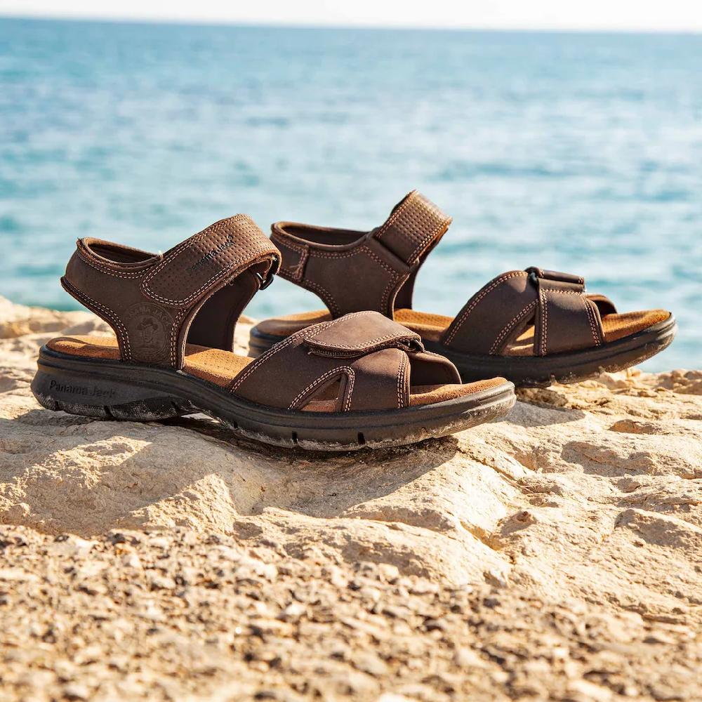 Panama Jack Sandale »Sanders« Sommerschuh Outdoorsandale Urlaubschuh Mit Klettverschlüssen