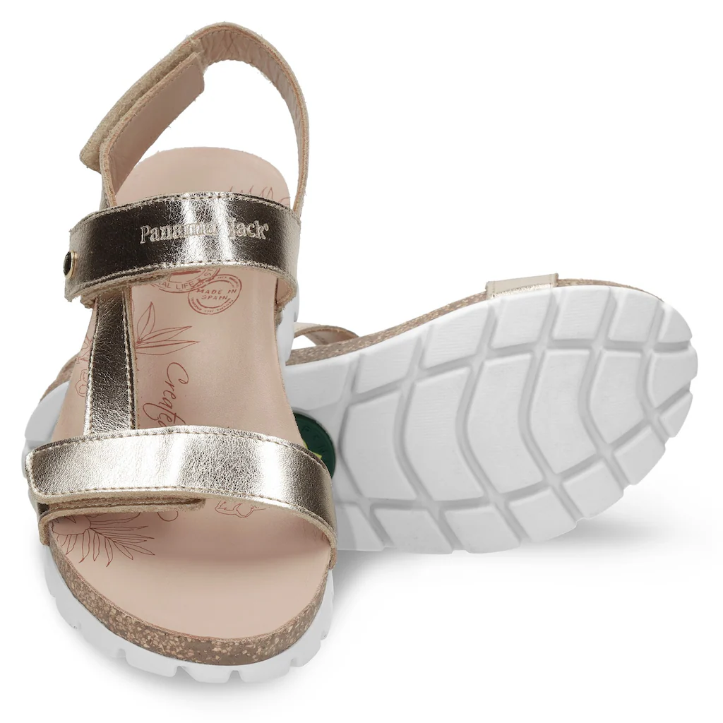 Panama Jack Sandale »Selma« Sommerschuh Sandalette Klettschuh Mit Komfortablem Tieffußbett