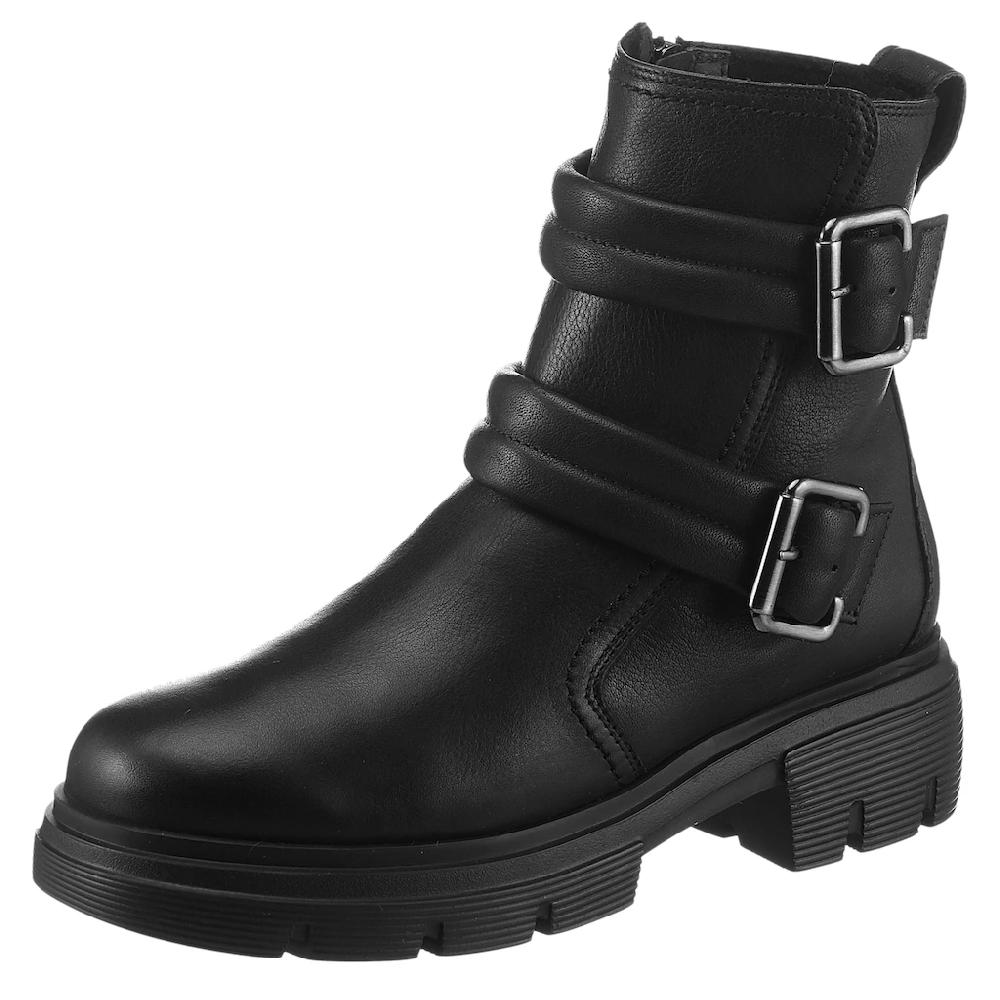 Paul Green Bikerboots Blockabsatz Reißverschluss-Stiefelette mit kräftiger Profilsohle ▷ für