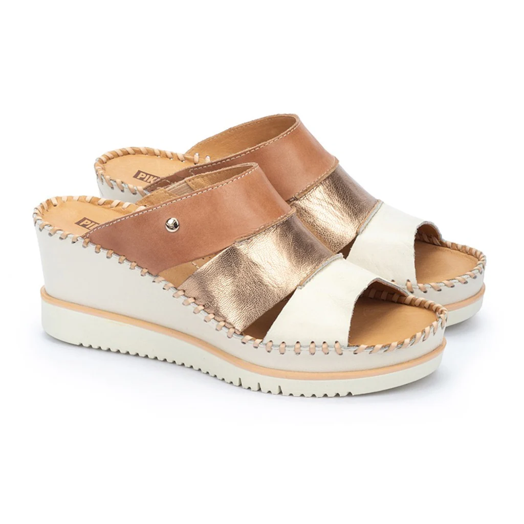 PIKOLINOS Pantolette »AGUADULCE« Keilabsatz Sommerschuh Schlappen Mit Auffälligen Ziernähten ▷ Für