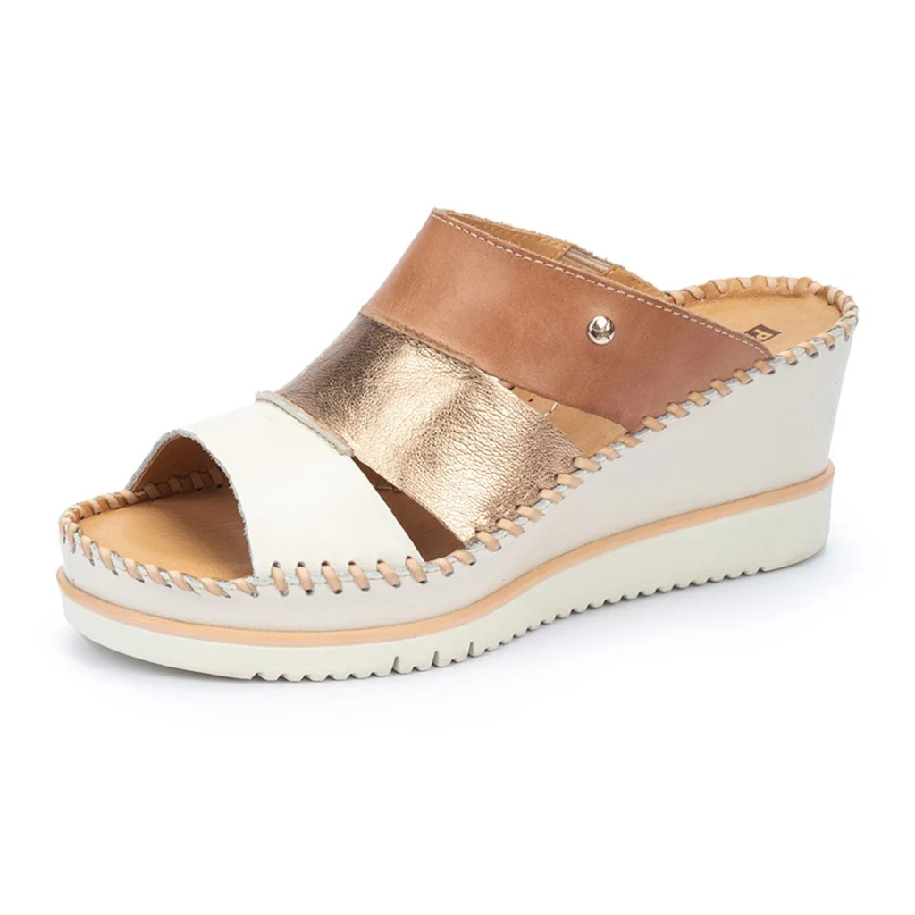 PIKOLINOS Pantolette »AGUADULCE« Keilabsatz Sommerschuh Schlappen mit auffälligen Ziernähten ▷ für