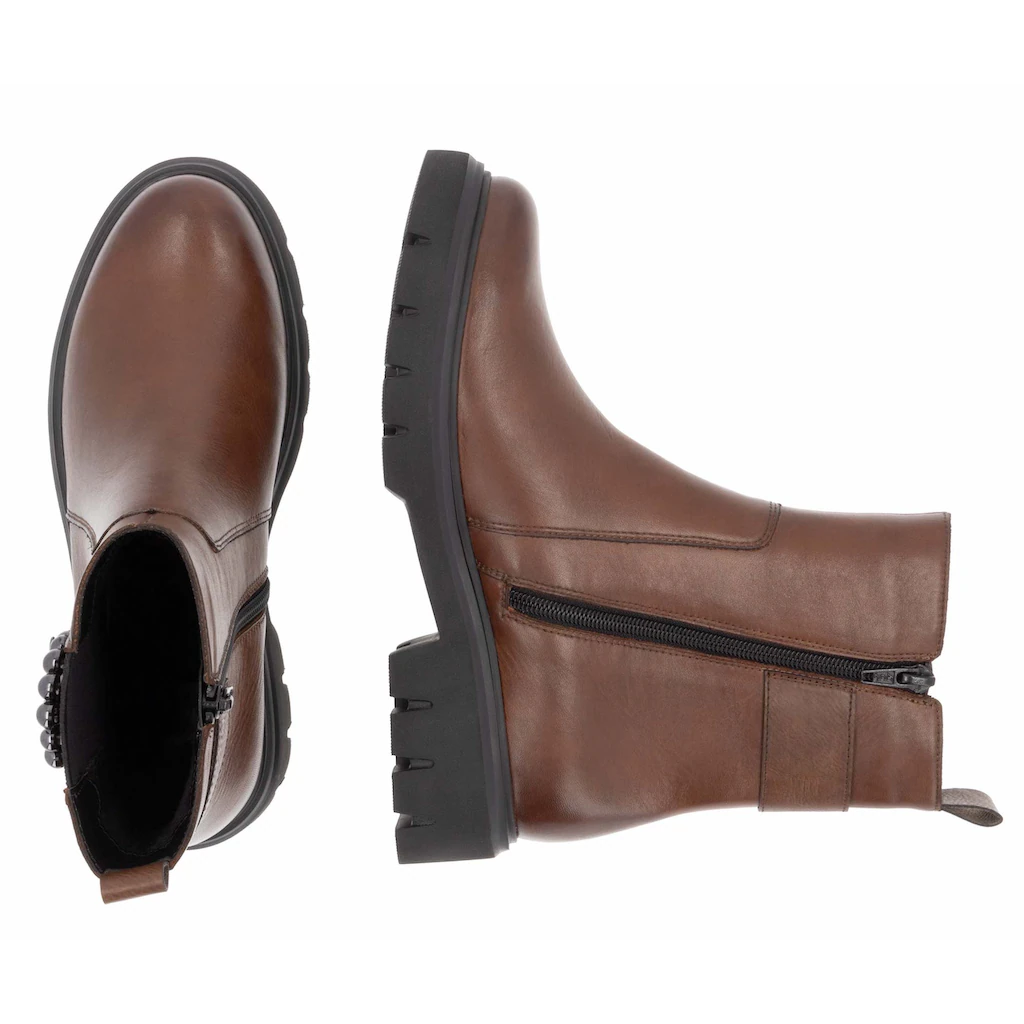 Remonte Chelseaboots Blockabsatz Businessmode Stiefelette Mit Schöner Zierschnalle Online Bestellen