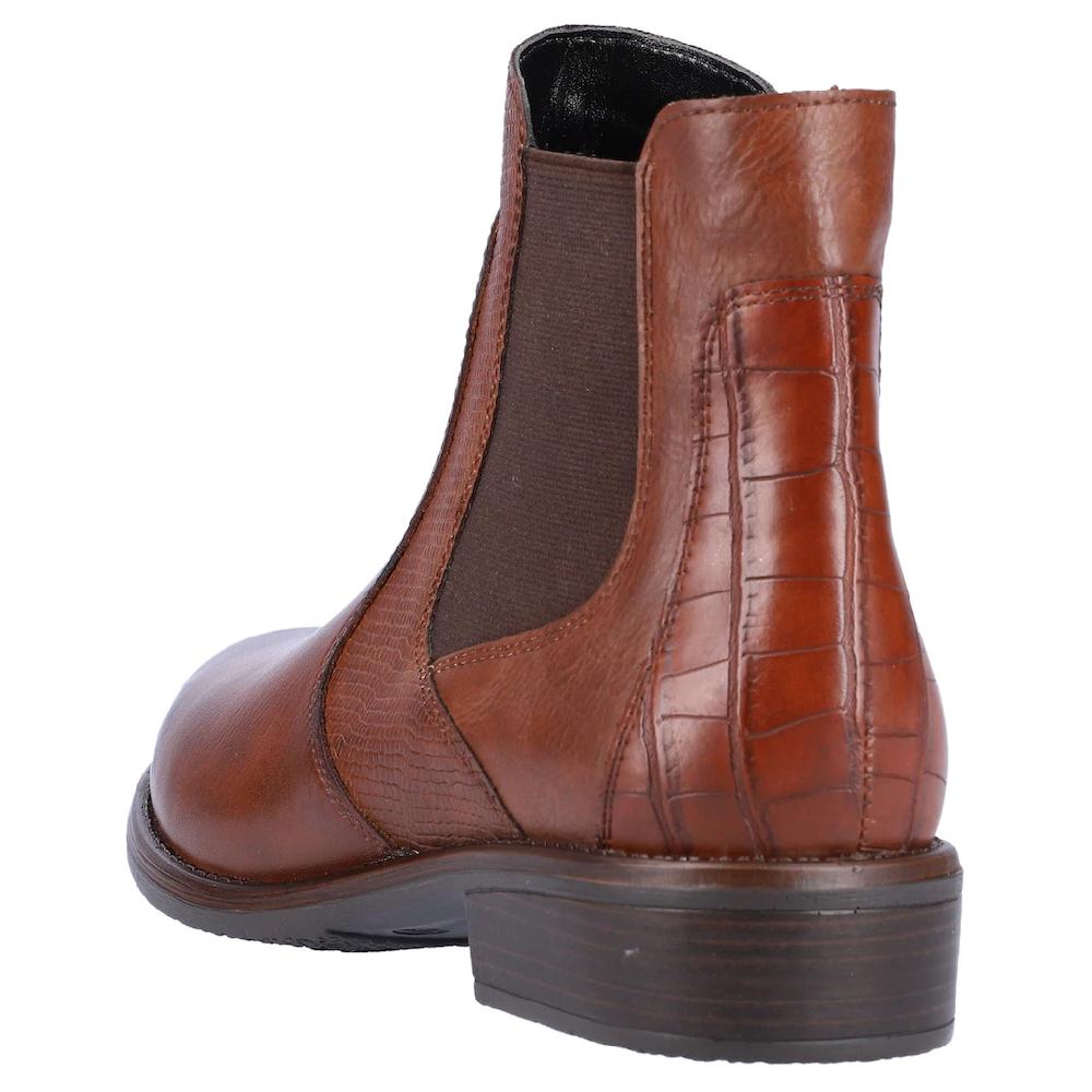 Remonte Chelseaboots Blockabsatz Stiefelette Businesschuh Besätze In Reptilienoptik Online Bestellen