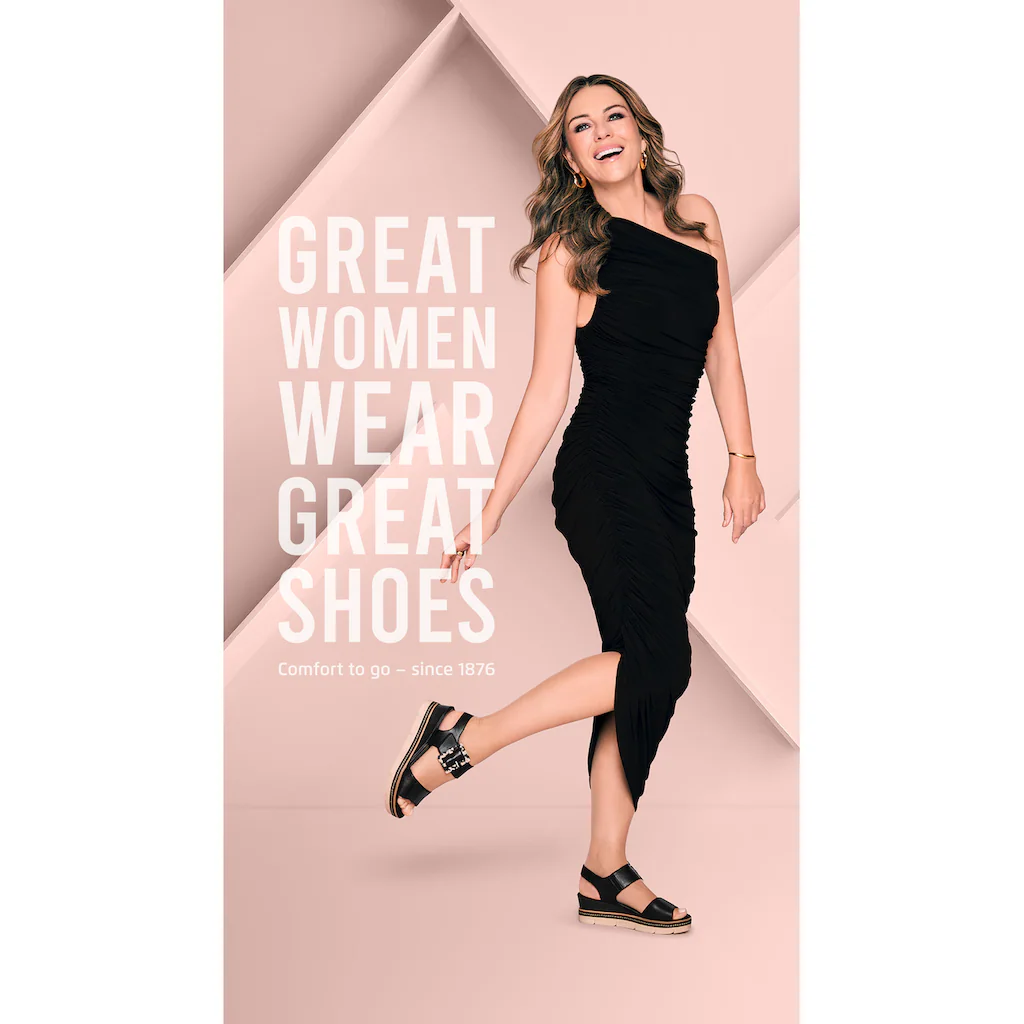 Remonte Keilsandalette »Elisabeth Hurley-Collection« Keilabsatz Riemensandale Sommerschuh Auffällige Zierschnalle Bestellen