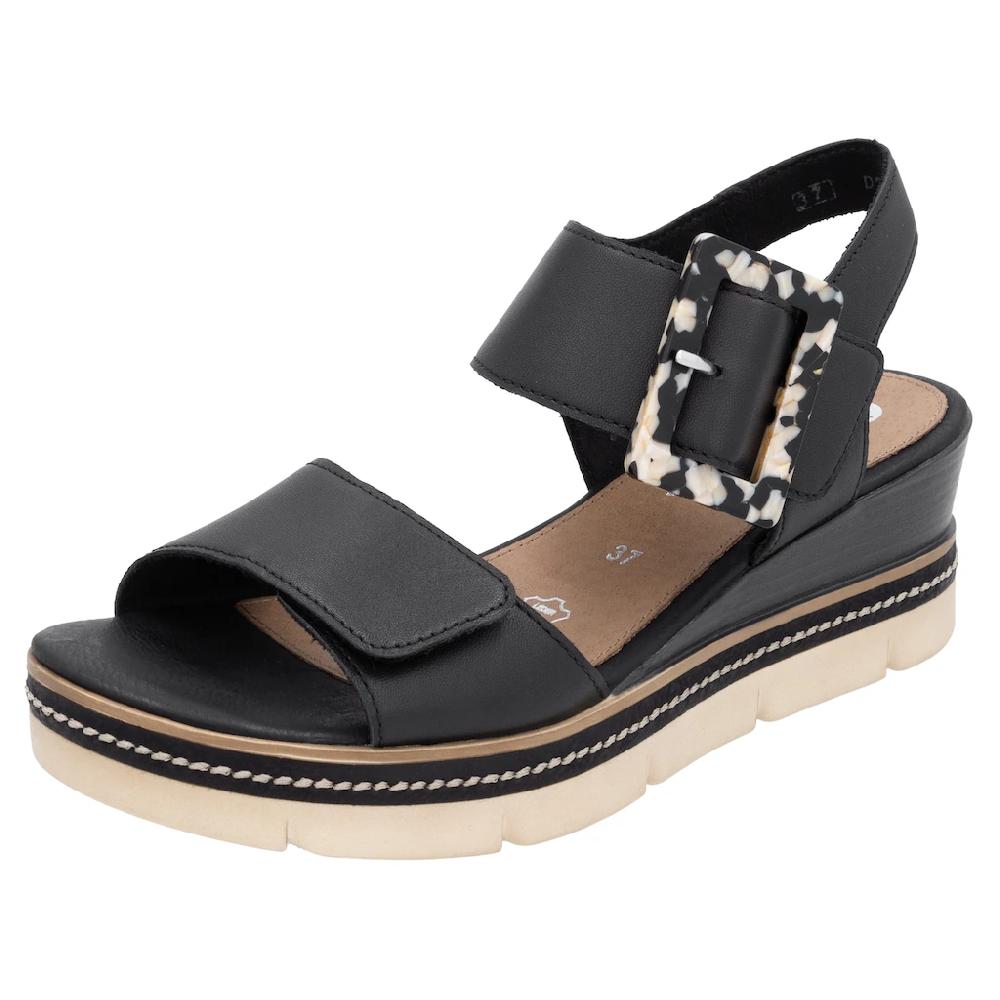 Remonte Keilsandalette »Elisabeth Hurley-Collection« Keilabsatz Riemensandale Sommerschuh auffällige Zierschnalle bestellen