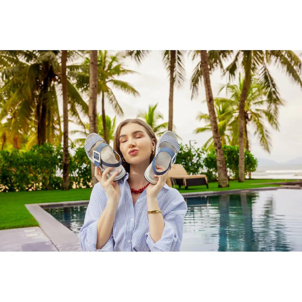 Remonte Keilsandalette »ELLE-Collection« Sommerschuh Sandale Keilabsatz Mit Praktischen Klettverschlüssen Online Bestellen