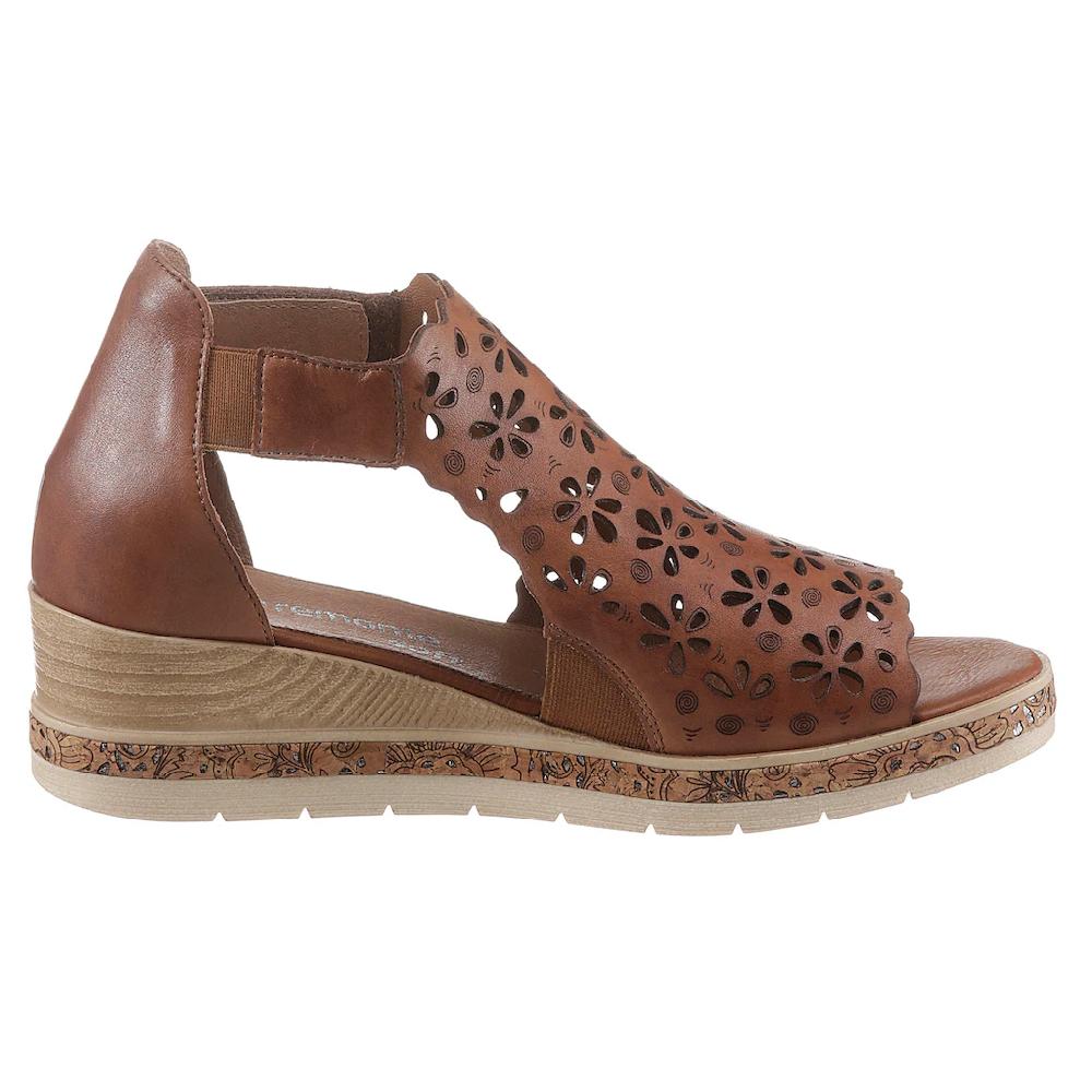 Remonte Keilsandalette Sommerschuh Sandale Keilabsatz Mit Floralem Laser-Muster Bestellen