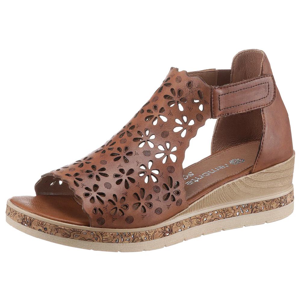 Remonte Keilsandalette Sommerschuh Sandale Keilabsatz mit floralem Laser-Muster bestellen