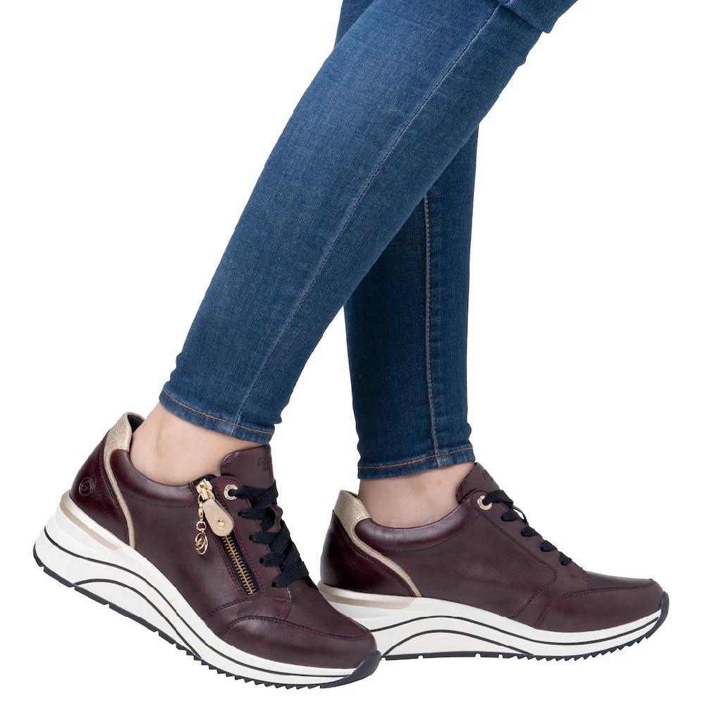 Remonte Keilsneaker Freizeitschuh Halbschuh Schnürschuh Mit Goldfarbenem Logoanhänger Bestellen