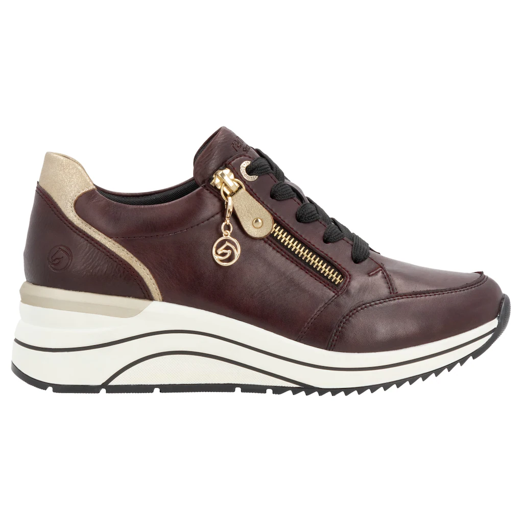 Remonte Keilsneaker Freizeitschuh Halbschuh Schnürschuh Mit Goldfarbenem Logoanhänger Bestellen