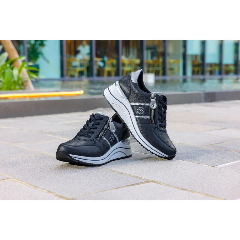 Remonte Keilsneaker Freizeitschuh Halbschuh Schnürschuh Mit Metallic-Kontrastbesätzen Kaufen